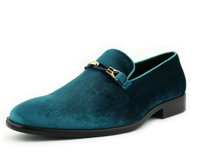 Velvet Teal Blue Mens Dress Shoes Mens Teal Baroque Velvet Prom