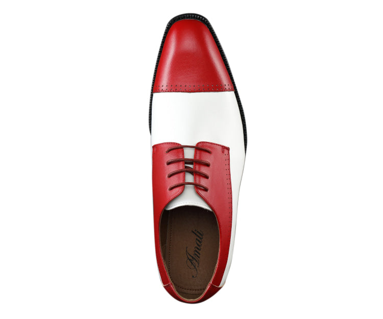 Red Spectator Dress Shoes | Men's Two-Tone | Archer by Amali Amali Shoes Red Spectator Dress Shoes | Men's Two-Tone | Archer by Amali Amali Shoes