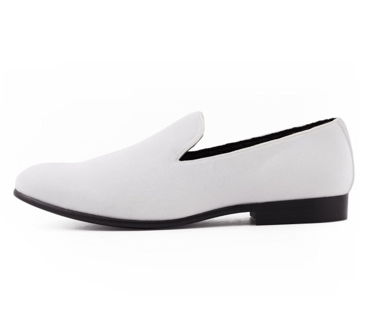 NEW AMALI men\'s heath loafers in white White Velvet Loafers ​| Antonio by Amali | Just Men`s Shoes  main image 4