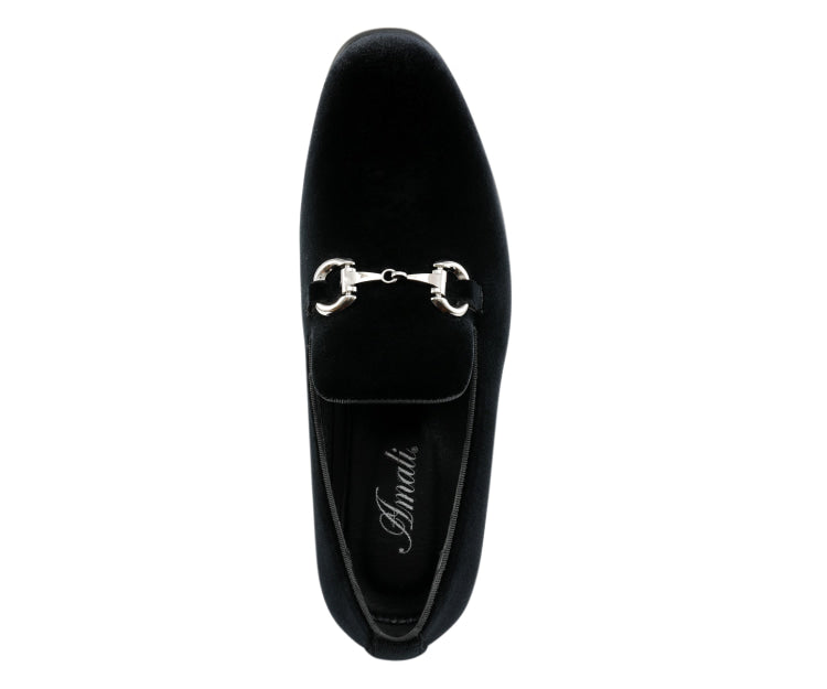 NEW AMALI men\'s brad velvet loafer in black Velvet loafers have a standard. It main image 4