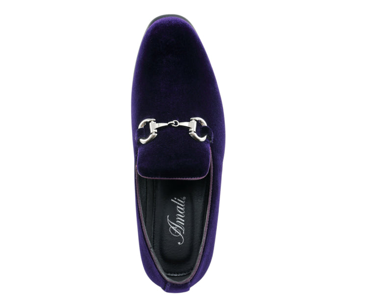 NEW AMALI men\'s brad velvet loafer in royal blue Velvet Loafers Blue And Silver Loafers Velvet Loafers For  main image 3