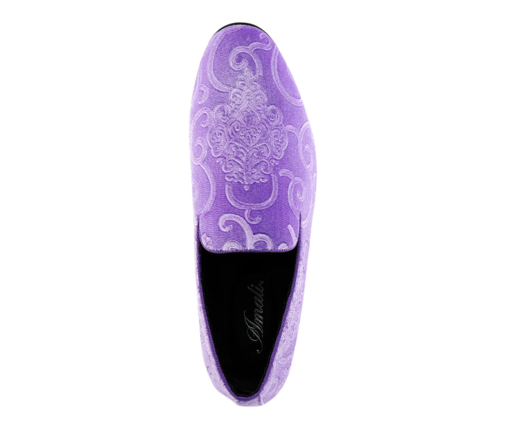 Amali Men\'s Lavender Velvet Tuxedo Loafers Slip On Formal Wedding Dress Shoes s-l400.jpg main image 3