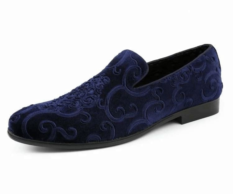 Blue Suede Paisley Dress Shoes- Mens Ferro Aldo Men main image 2