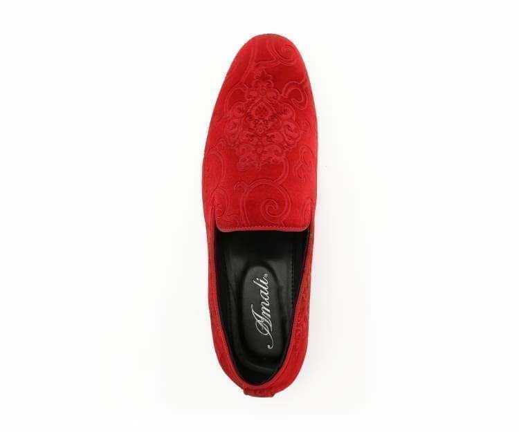 MEN\'S AMALI VELVET SLIP ON DESIGNER TUXEDO LOAFER WITH EMBOSSED PAISLEY PATTERN. s-l400.jpg main image 2