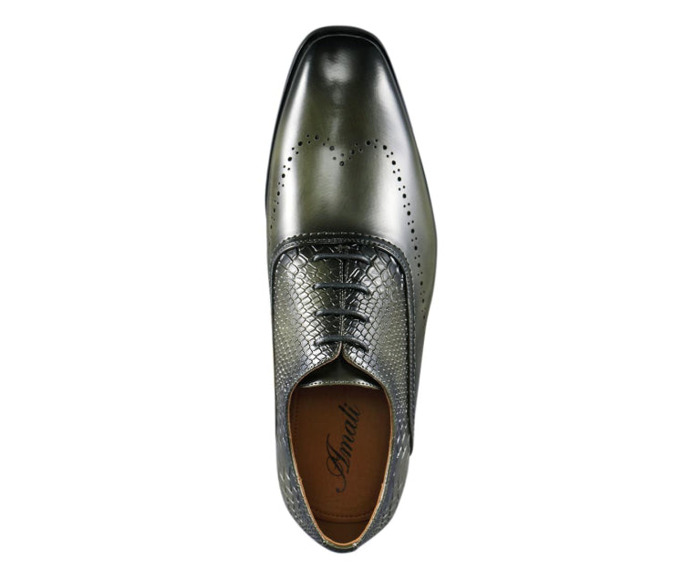 Olive Green Oxford Shoes | Exotic Design | Burke by Amali  Amali Shoes