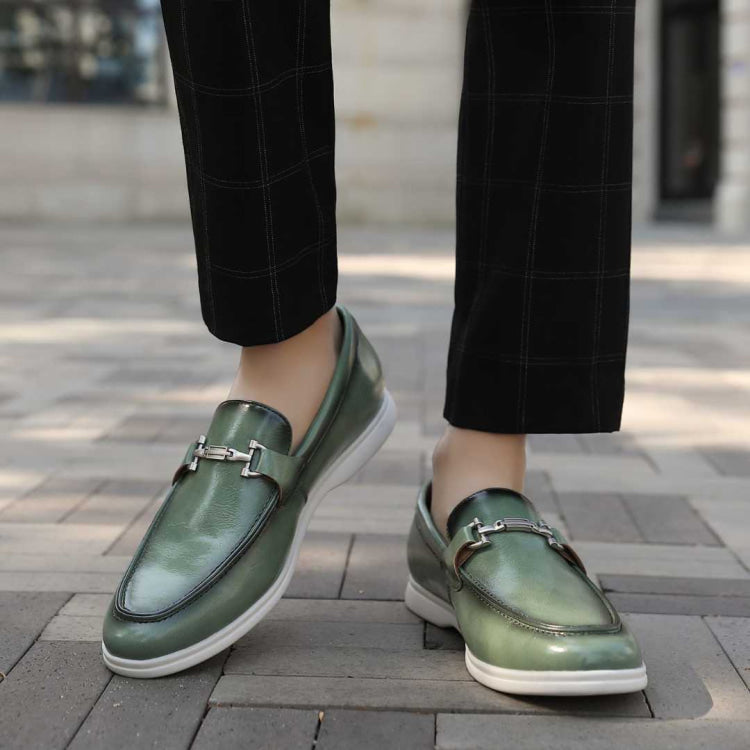 Mens Green Loafers | Horse Bit Fashion