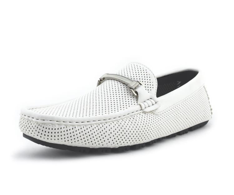 White Driving Loafers | Mens Fashion | Cola by Amali – Amali  display picture 1