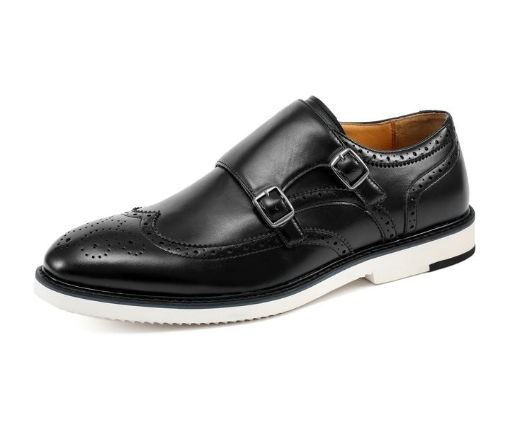 Dario Black Monk Strap Shoes