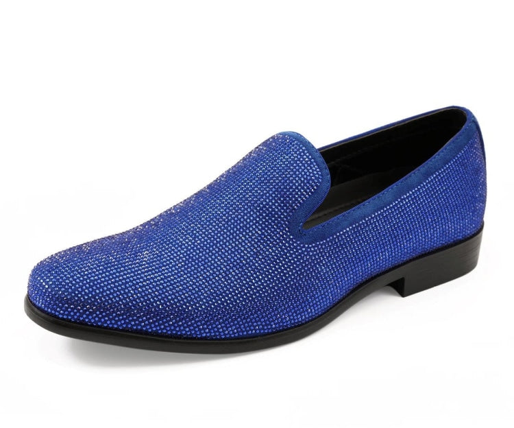 Blue Sparkly Loafers | Rhinestone Design | Dazzle by Amali 