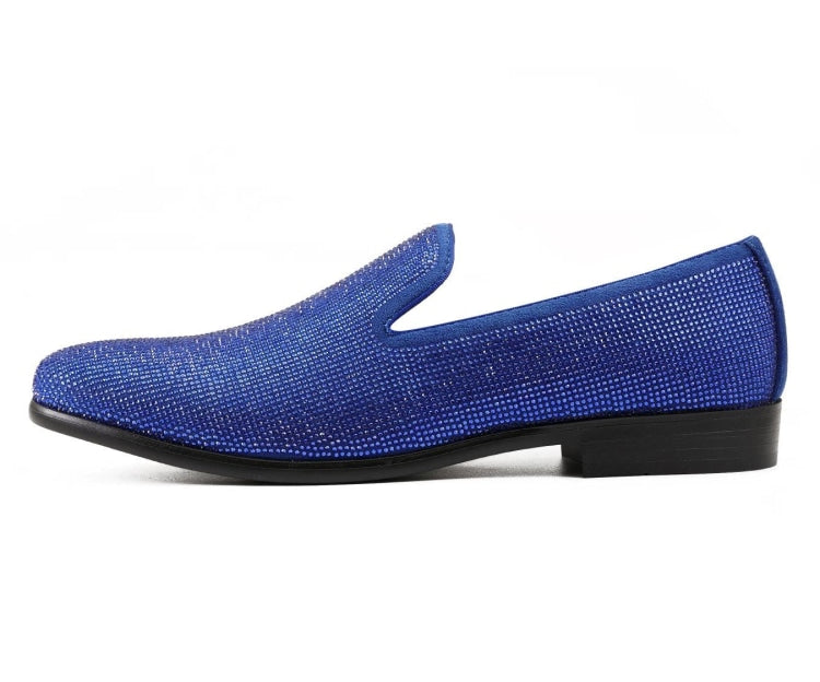 Blue Sparkly Loafers | Rhinestone Design | Dazzle by Amali Amali Shoes Blue Sparkly Loafers | Rhinestone Design | Dazzle by Amali Amali Shoes