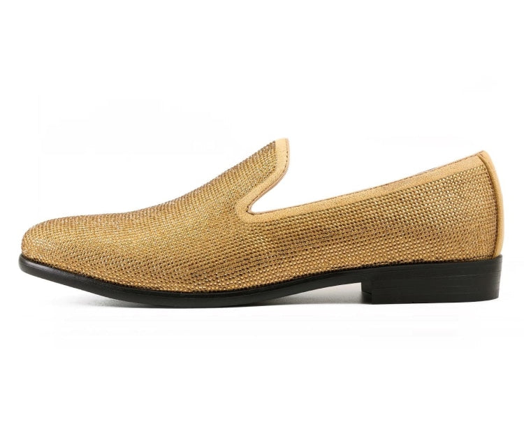 Gold Sparkly Loafers | Rhinestone Design | Dazzle by Amali Amali Shoes Gold Sparkly Loafers | Rhinestone Design | Dazzle by Amali Amali Shoes