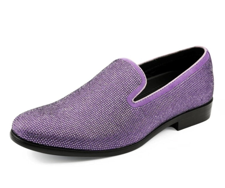 Lavender Sparkly Loafers | Rhinestone