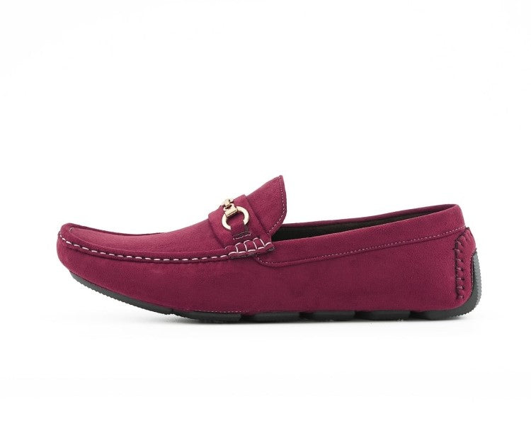 Burgundy Driving Moccasins | Suede Luxury | Ecker by Amali  display picture 3