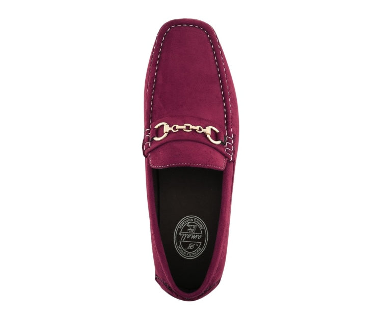 Burgundy Driving Moccasins | Suede Luxury | Ecker by Amali  display picture 1