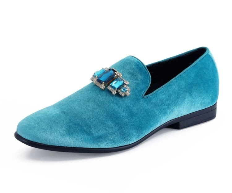 Turquoise Loafers | Mens Jeweled Smokers | Fabio by Amali Amali Shoes Turquoise Loafers | Mens Jeweled Smokers | Fabio by Amali Amali Shoes