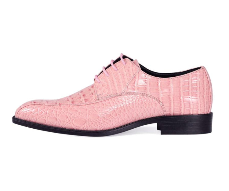 Pink Oxford Shoes | Mens Alligator Print | Harvey by Amali Amali Shoes Pink Oxford Shoes | Mens Alligator Print | Harvey by Amali Amali Shoes