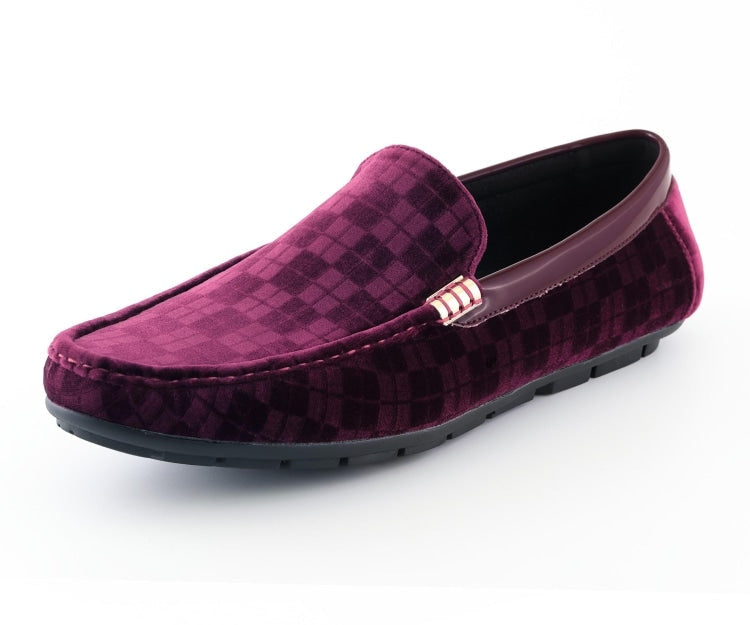 NEW AMALI men\'s bling driving shoe in burgundy driving-moccasins-amali-611.  main image 2