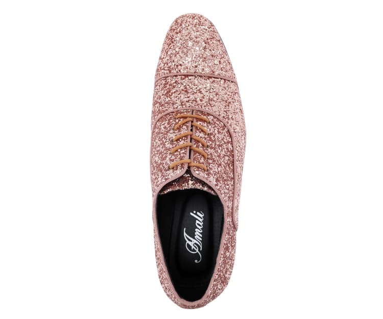 Rose Gold Glitter Oxfords | Bold Style | Lawrence by Amali Amali Shoes Rose Gold Glitter Oxfords | Bold Style | Lawrence by Amali Amali Shoes