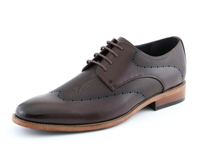 NEW AMALI men\'s luke derby shoes in brown Luke, Blucher Derby - Cognac Hidro Pullup | Handwelted Classics main image 4