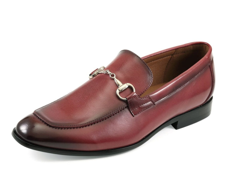 Marco Burgundy Moc Toe Loafers