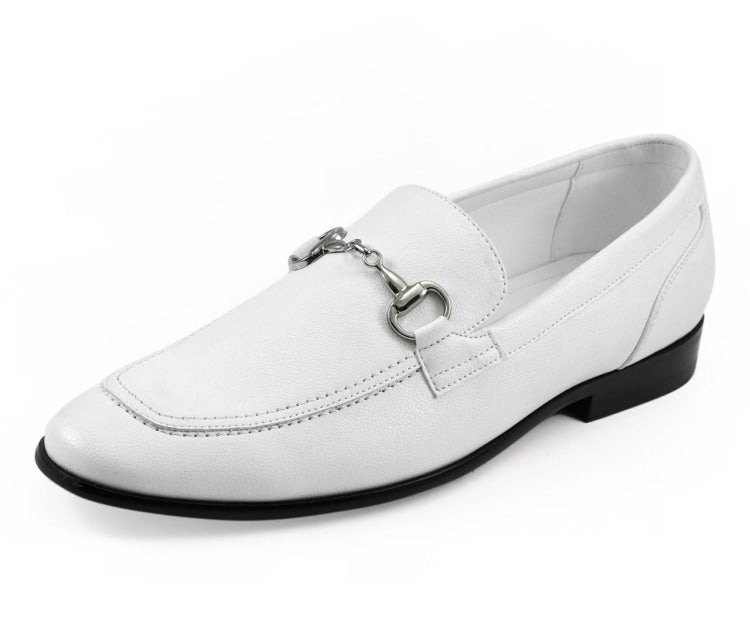 Mens White Loafers | Metal Bit Fashion | Marco by Amali Amali Shoes Mens White Loafers | Metal Bit Fashion | Marco by Amali Amali Shoes