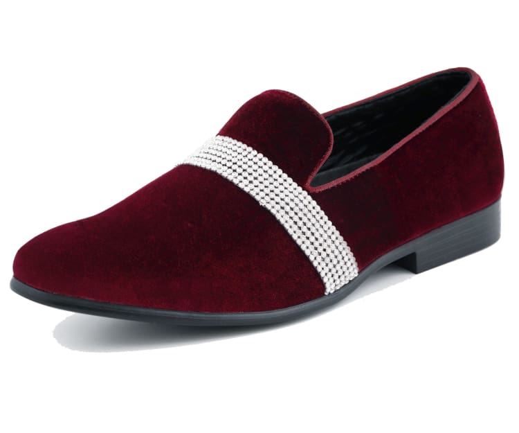 Burgundy Smoking Slippers | Rhinestone | Monarch by Amali Amali Shoes Burgundy Smoking Slippers | Rhinestone | Monarch by Amali Amali Shoes