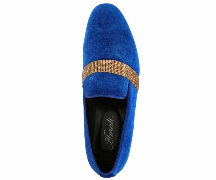 Amali Men\'s Gold Smoking Slippers Loafers Mens Gold Loafer | Fashion Footwear | Amali Shoes – Just  main image 2