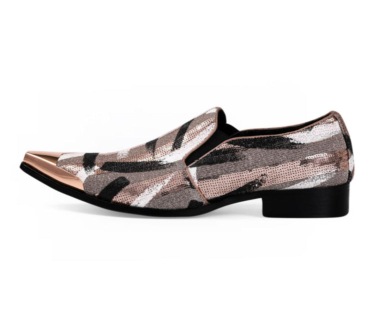 black dress with rose gold heels Bondi Silk Midi Dress in Claudia Rose Black main image 0