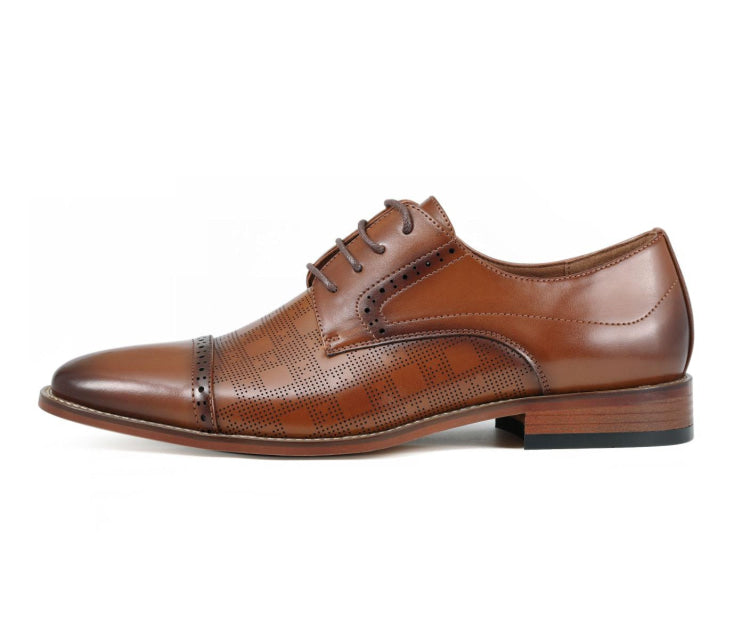 Cognac Oxford Shoes | Mens Cap Toe Style