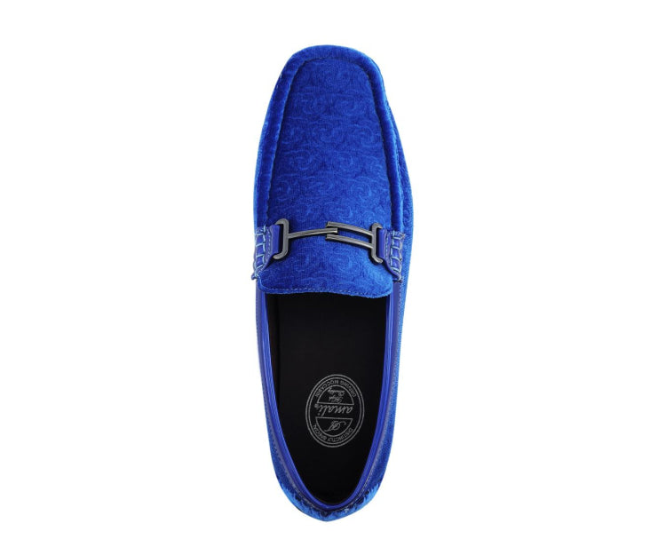 Blue Velvet Loafers | Driving Shoes
