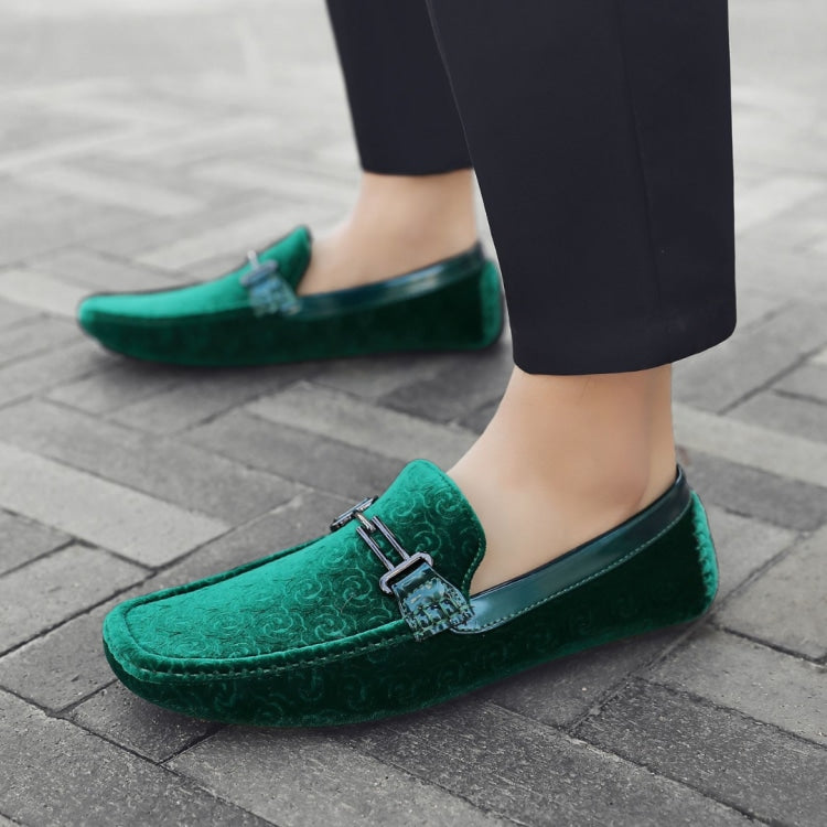 Green Velvet Loafers | Driving Shoes