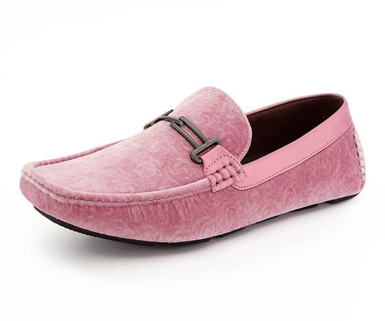 Pink Velvet Loafers | Driving Shoes | Roberto by Amali  display picture 2