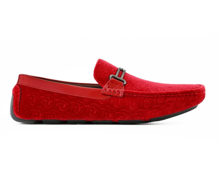 Red Velvet Loafers | Driving Shoes | Roberto by Amali  Amali Shoes