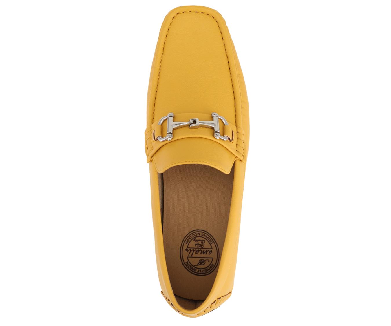 Men\'s Yellow Mustard Suede Horsebit Driver… Mustard Yellow Suede Patent Italian Driving Shoes for Women main image 4