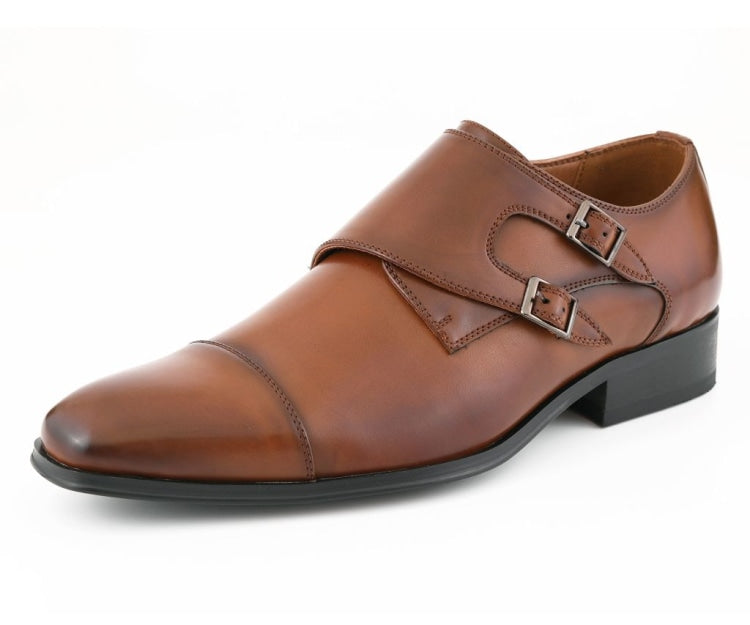 mens brown monk strap dress shoes Men's Captoe Double MonkStrap Shoes main image 1