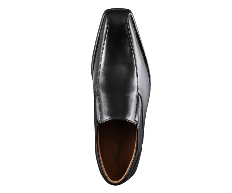 Black Square Toe Loafers | Sleek Design