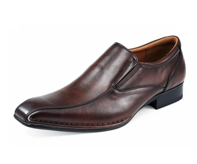 Victor Brown Square Toe Loafers
