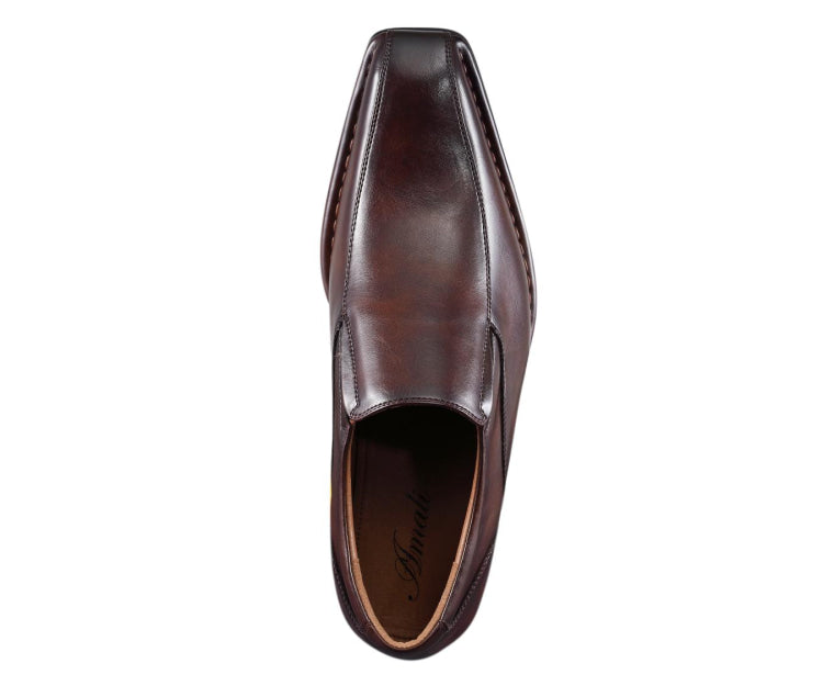 Brown Square Toe Loafers | Sleek Design