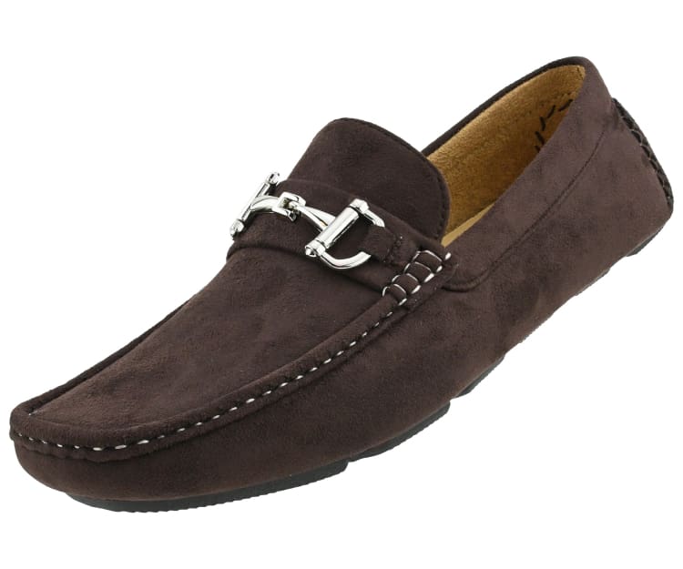 Brown Driving Loafers | Suede Comfort | Walken by Amali  display picture 1