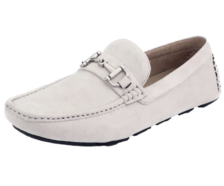Amali Silver and Cream Loafers Cream Loafers | Exclusive Suede Comfort | Walken by Amali  main image 2