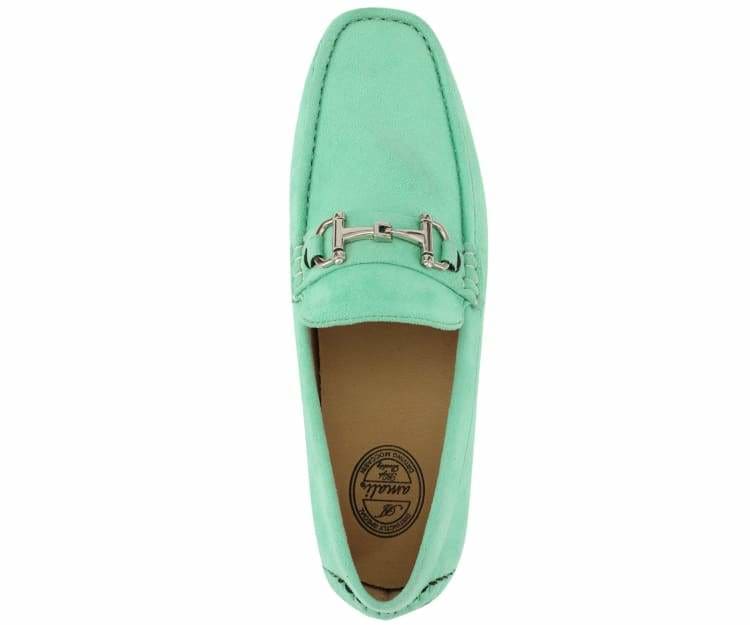 Mint Green Loafers | Suede Comfort