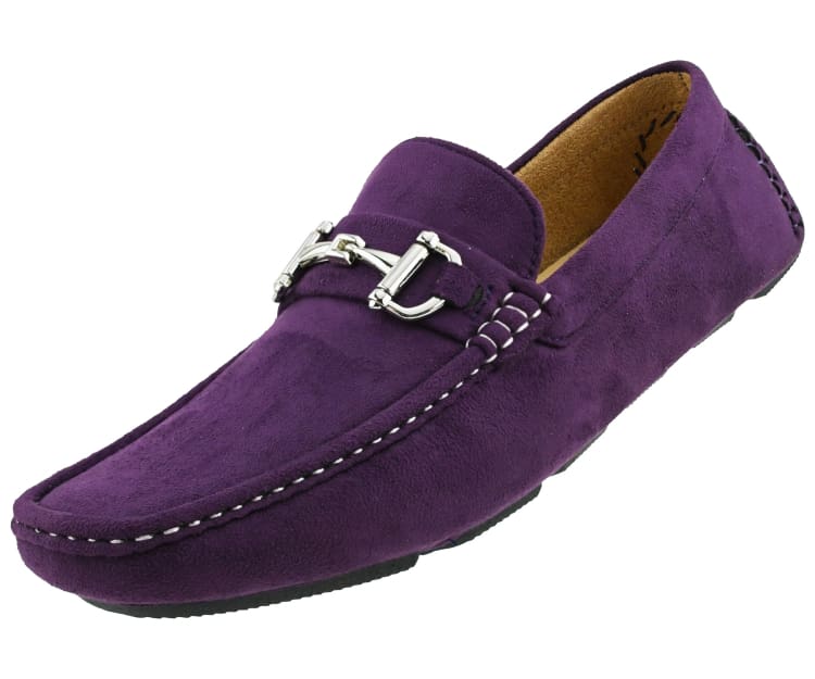 Purple Driving Loafers | Suede Comfort | Walken by Amali  display picture 1