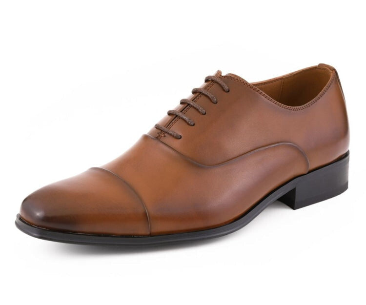 Cognac Cap Toe Oxford​ | Mens Timeless Style | Zyon by Amali 