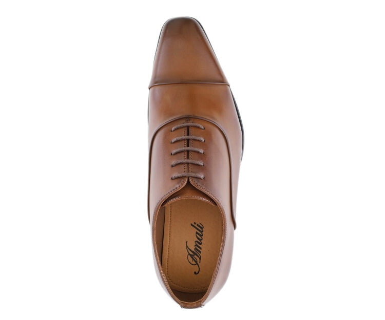 NEW AMALI men\'s zyon oxford shoes in cognac Cognac Cap Toe Oxford​ | Mens Timeless Style | Zyon by Amali  main image 2
