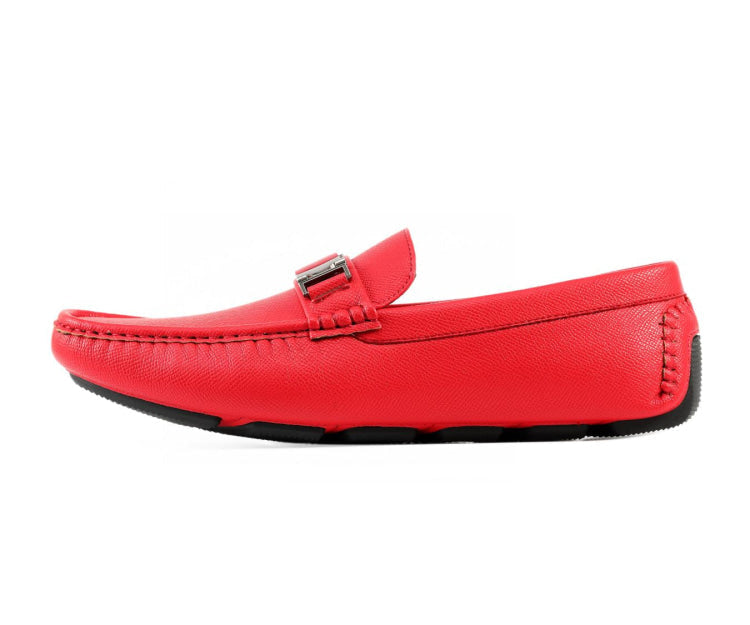Amali Adonis red driving loafers side