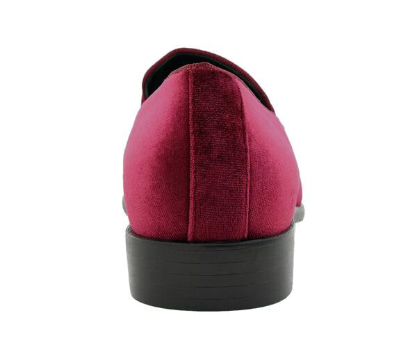 
                      
                        Amali Aller burgundy velvet loafers back
                      
                    