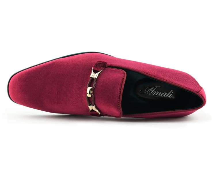 
                      
                        Amali Aller burgundy velvet loafers top
                      
                    
