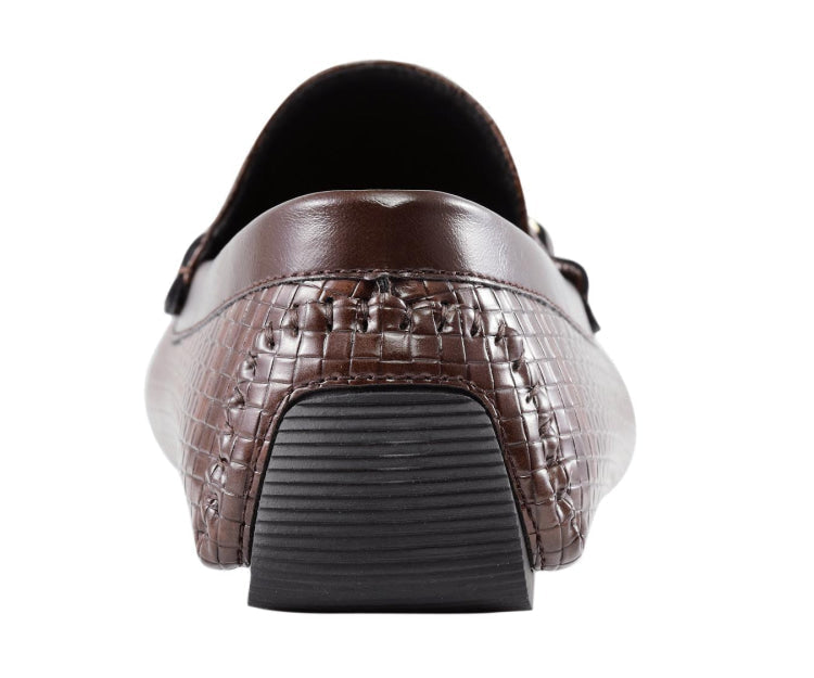 
                      
                        Amali Amerigo cognac woven loafers back
                      
                    
