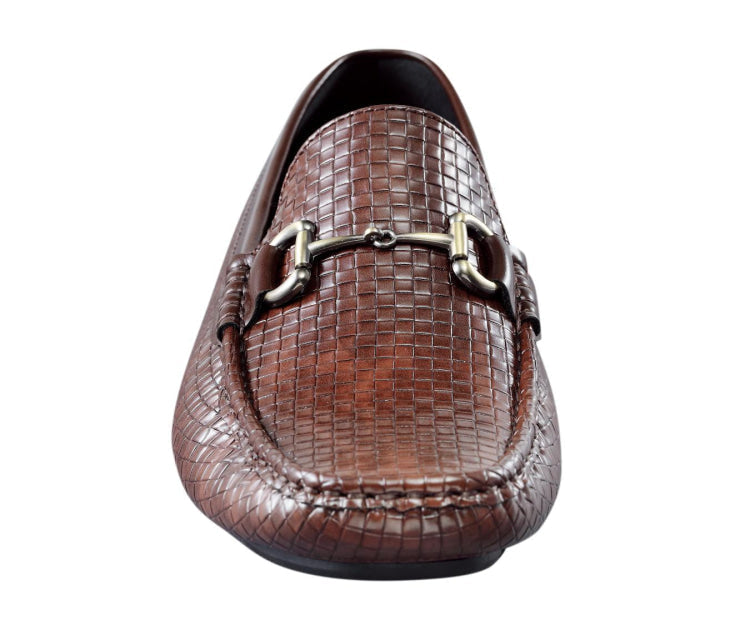 
                      
                        Amali Amerigo cognac woven loafers front
                      
                    