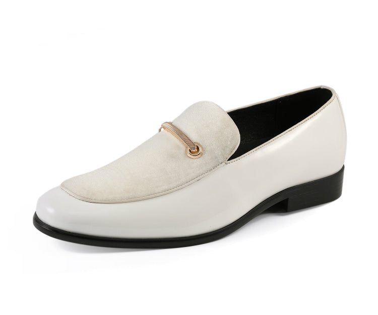 Amali Andrew cream patent loafers main